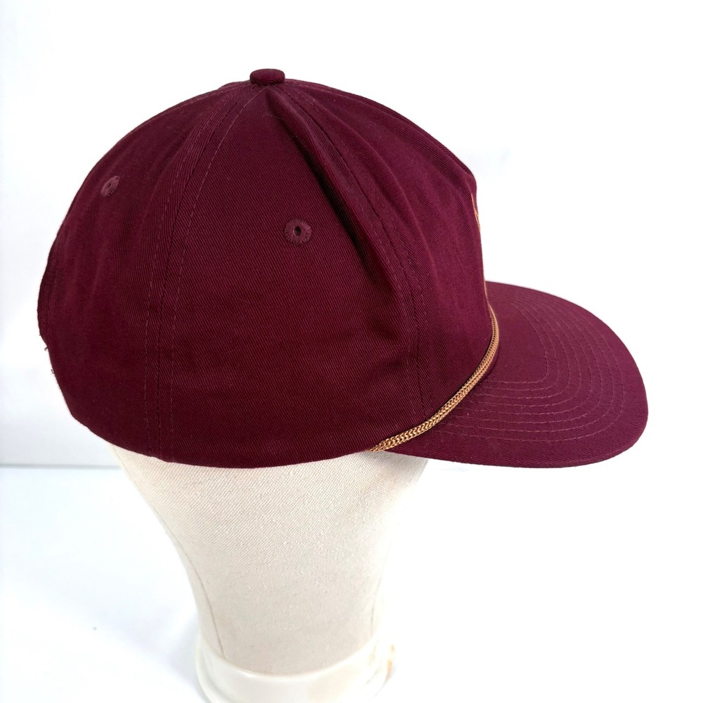 Concho Texas State Bobcat Hat Maroon Gold Rope Snapback Cap